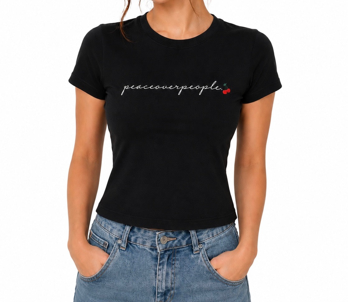 Peace over people “Baby tee style”