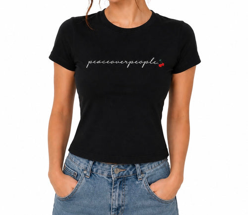 Peace over people “Baby tee style”